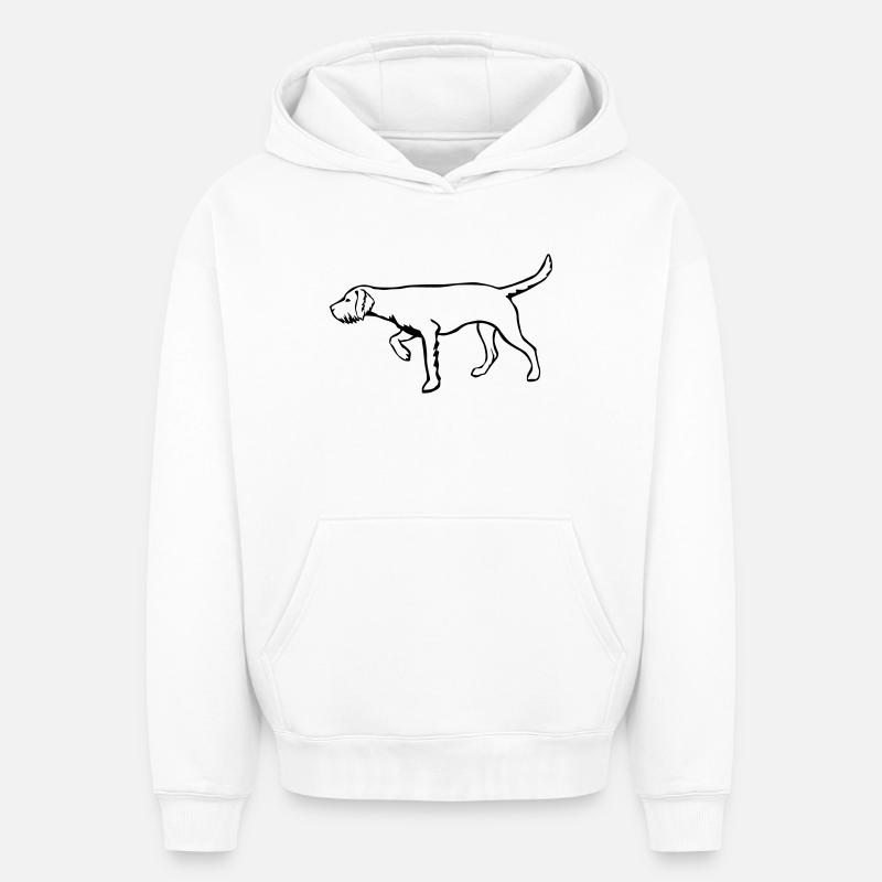 Magyar Vizsla - Sweat à capuche unisexe oversize épais SPREAD - blanc