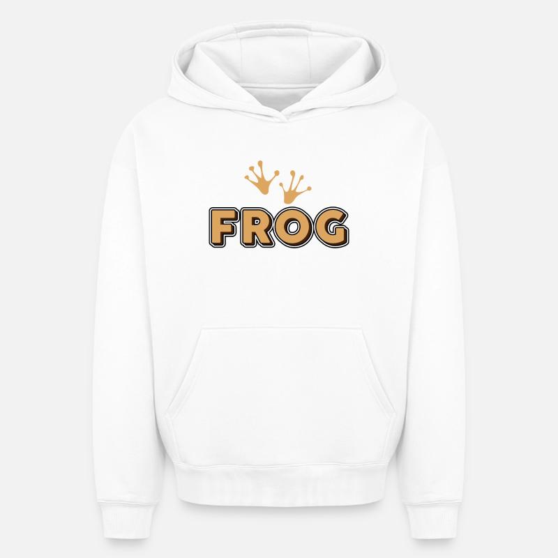Frosch - Sweat à capuche unisexe oversize épais SPREAD - blanc