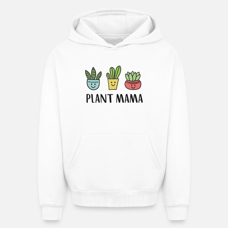 Jardin jardin jardin - Sweat à capuche unisexe oversize épais SPREAD - blanc