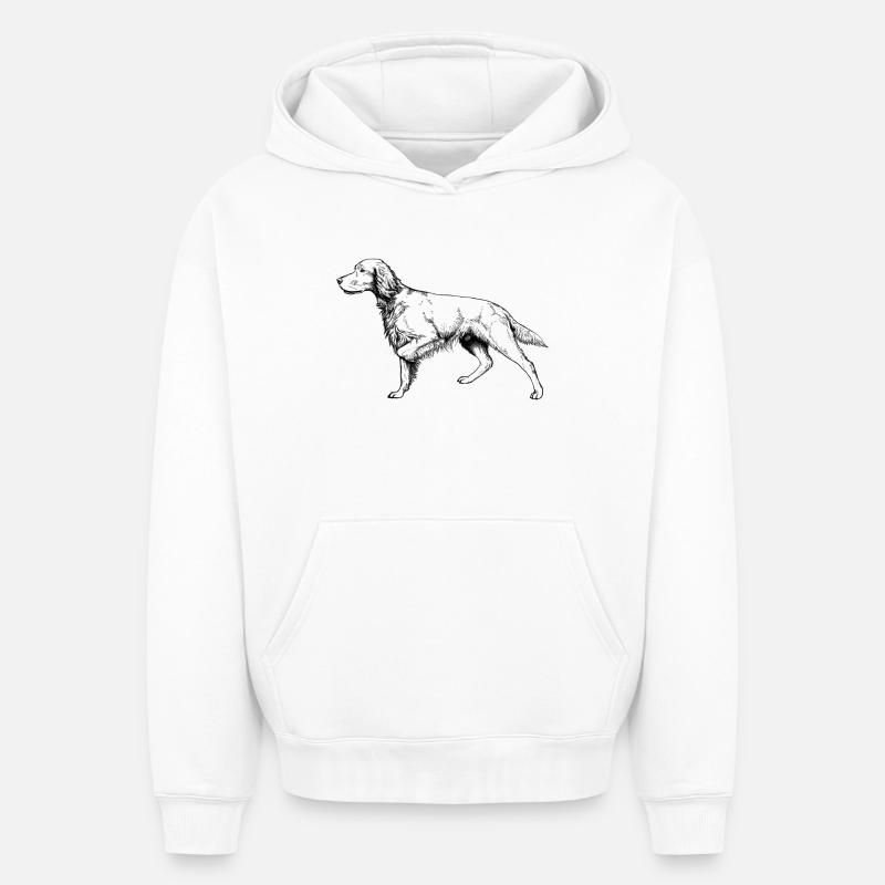 Setter ci-dessus - Sweat à capuche unisexe oversize épais SPREAD - blanc