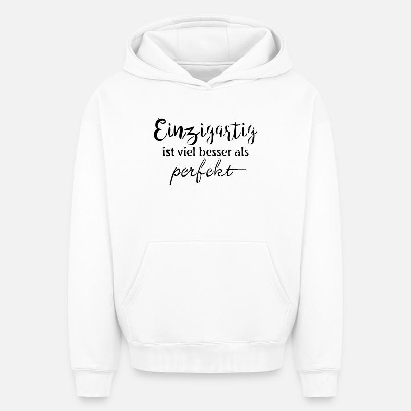 Einzigartig - Oversized Heavyweight Unisex Hoodie - Weiß