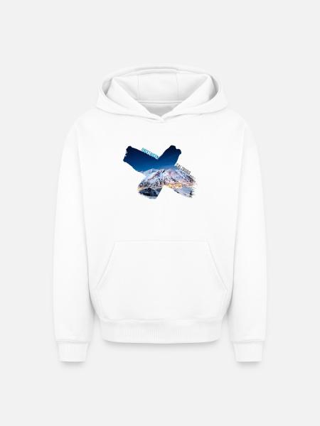 Obertauern X-Style - Oversized Heavyweight Unisex Hoodie - Weiß
