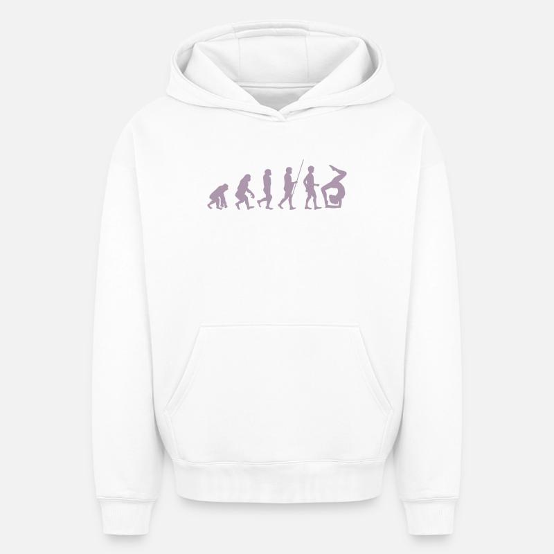 Gymnaste Turner Evolution le gymnaste - Sweat à capuche unisexe oversize épais SPREAD - blanc