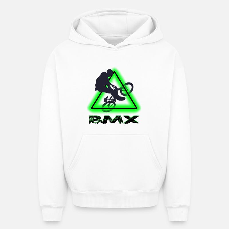 Vélo BMX - Sweat à capuche unisexe oversize épais SPREAD - blanc