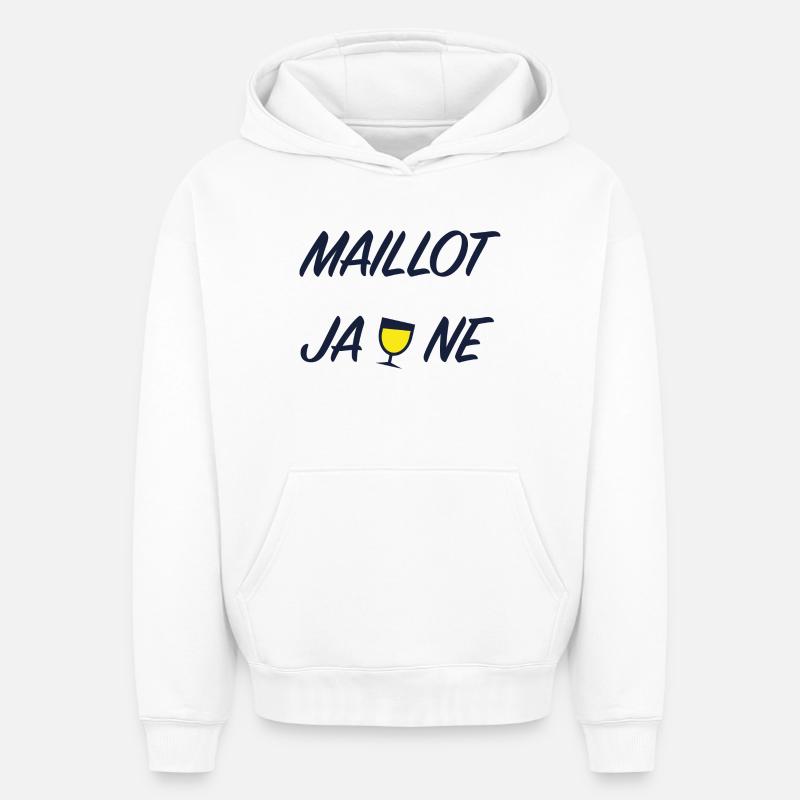 Maillot jaune - Sweat à capuche unisexe oversize épais SPREAD - blanc