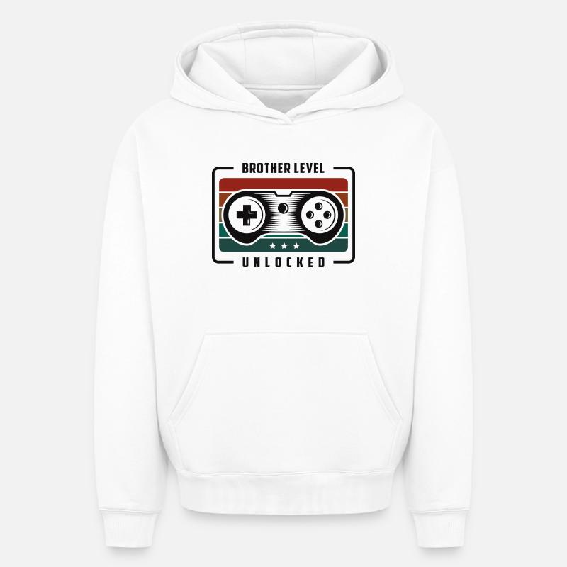 Frère - Sweat à capuche unisexe oversize épais SPREAD - blanc