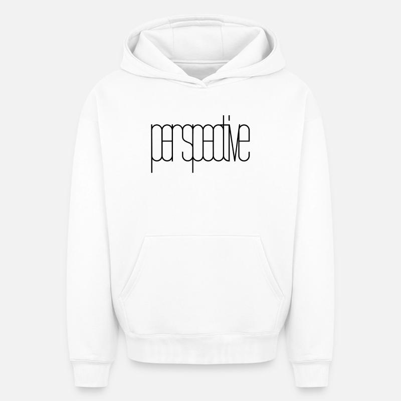 perspective - Sweat à capuche unisexe oversize épais SPREAD - blanc