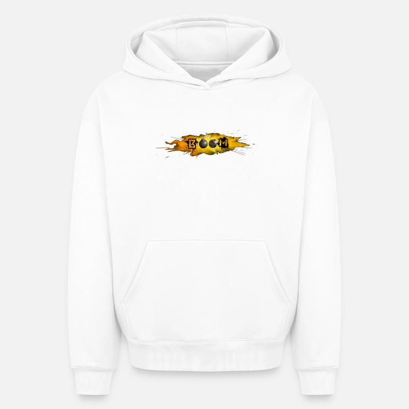 BOOM - Sweat à capuche unisexe oversize épais SPREAD - blanc