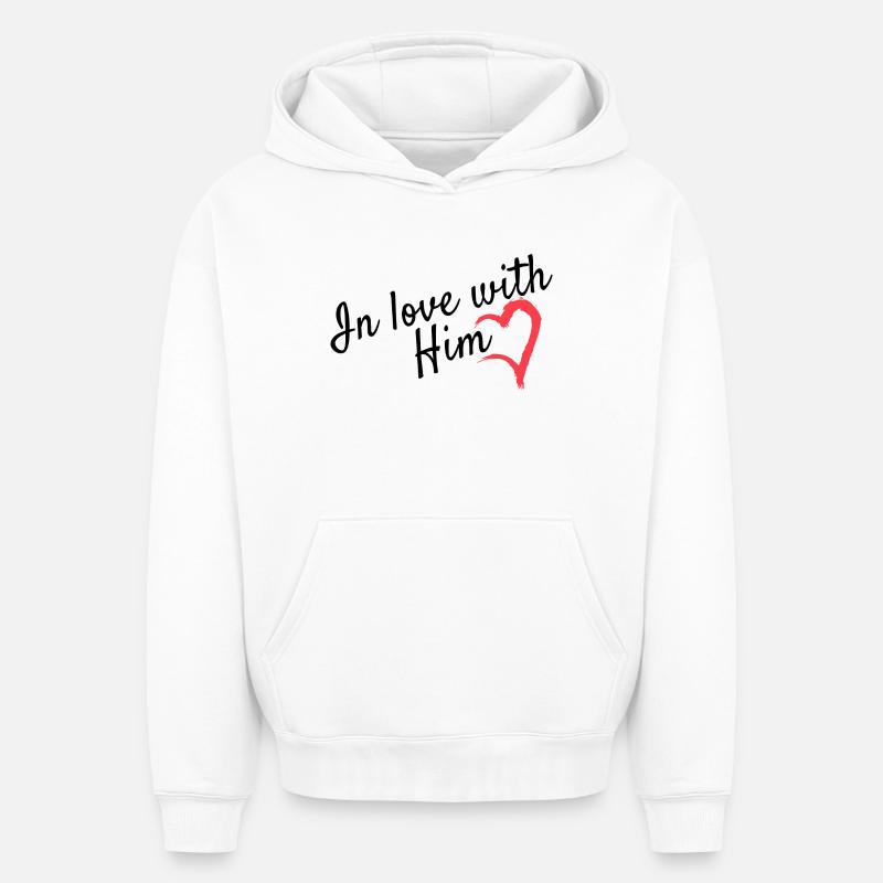 Cher look partenaire - Sweat à capuche unisexe oversize épais SPREAD - blanc