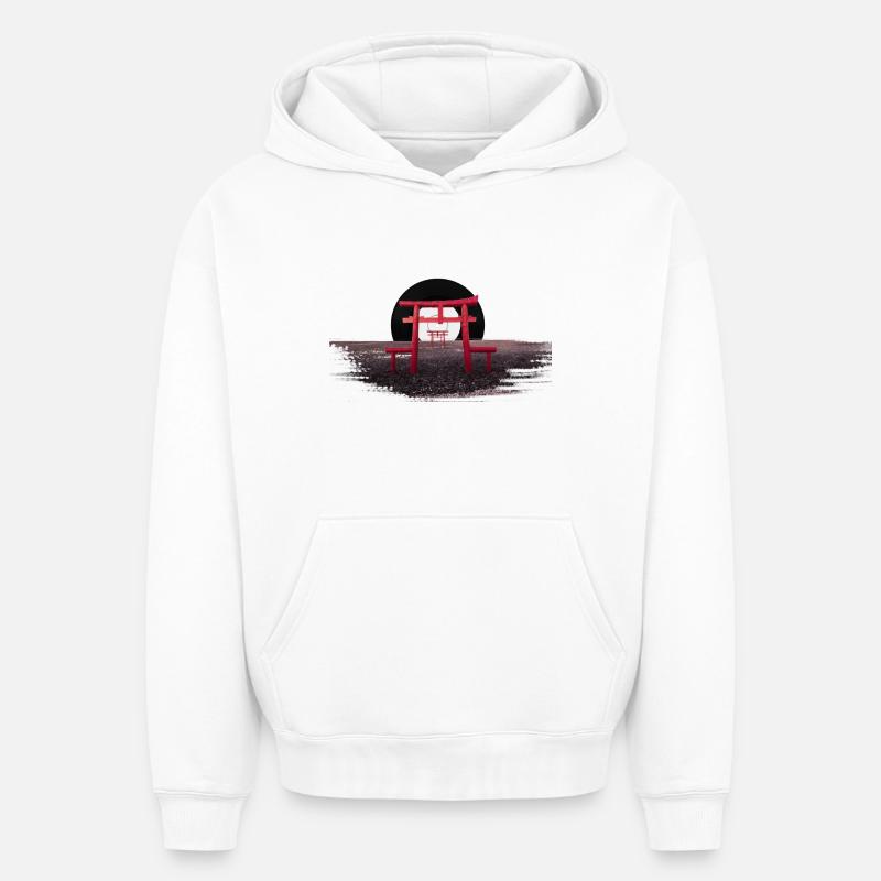 Vinyle SUN - Sweat à capuche unisexe oversize épais SPREAD - blanc