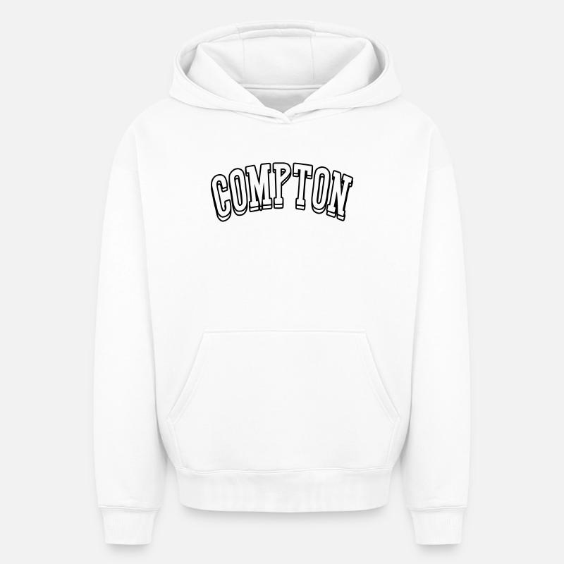 Chemise Compton - Sweat à capuche unisexe oversize épais SPREAD - blanc