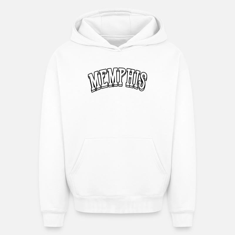 Maillot de Memphis - Sweat à capuche unisexe oversize épais SPREAD - blanc