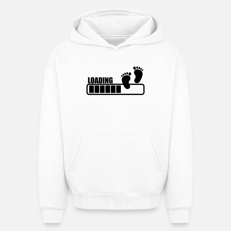 Recharge bébé - Sweat à capuche unisexe oversize épais SPREAD - blanc