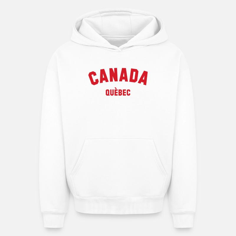 QUÉBEC, Canada Kanada - Sweat à capuche unisexe oversize épais SPREAD - blanc