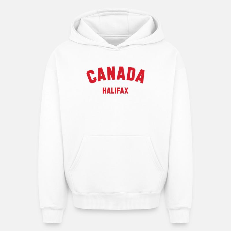HALIFAX, Canada - Sweat à capuche unisexe oversize épais SPREAD - blanc