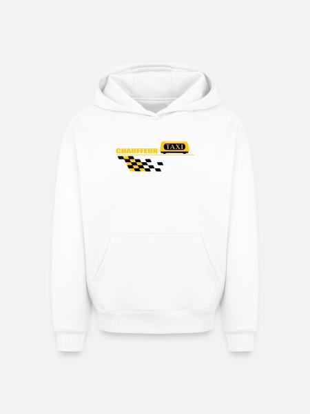 Taxi driver - Oversized Heavyweight Unisex Hoodie - white