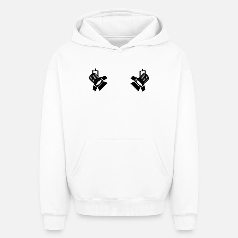 Spots lumineux - Sweat à capuche unisexe oversize épais SPREAD - blanc