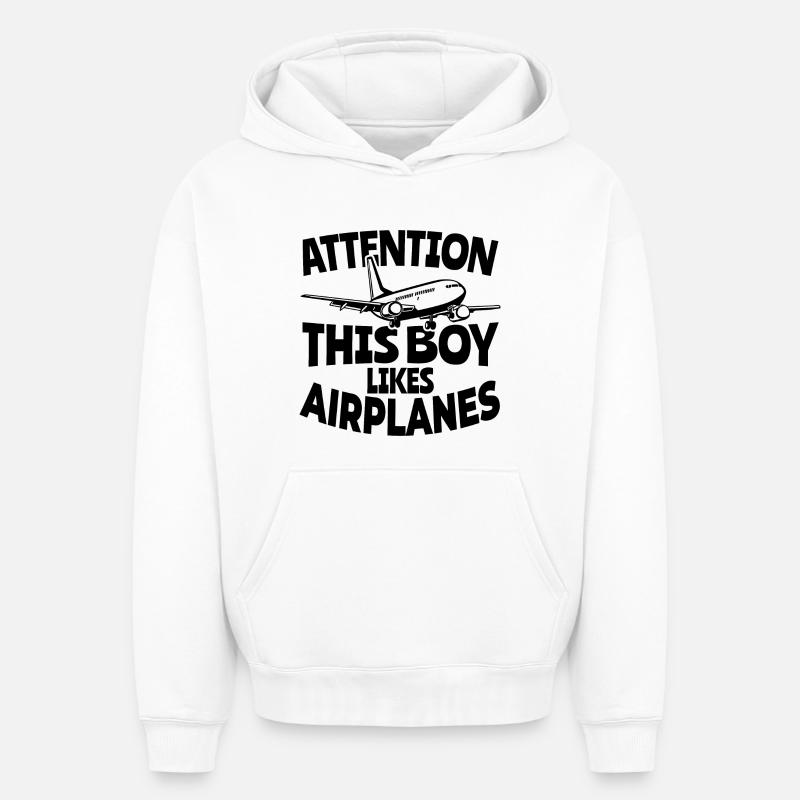 Garçon d’avion - Sweat à capuche unisexe oversize épais SPREAD - blanc
