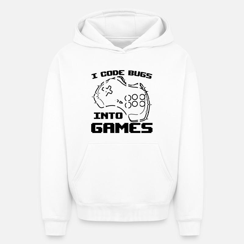 Video Game Programmer - Oversized Heavyweight Unisex Hoodie - white