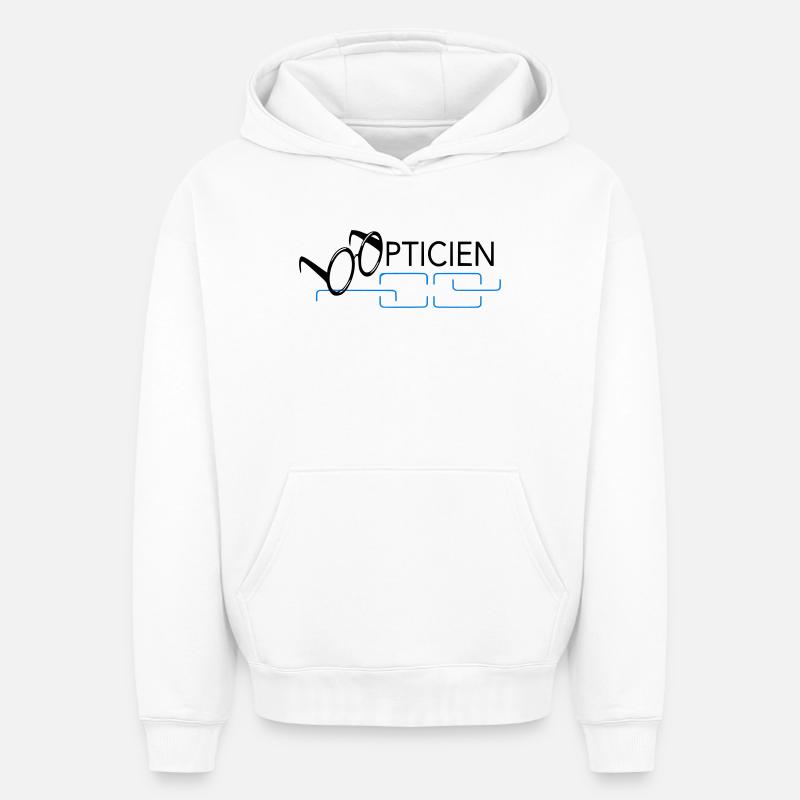 Optiker - Oversized Heavyweight Unisex Hoodie - Weiß