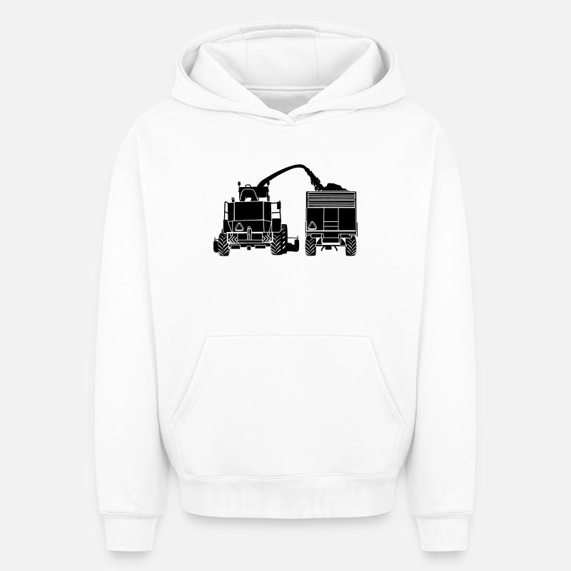 Corn chopper - Oversized Heavyweight Unisex Hoodie - white