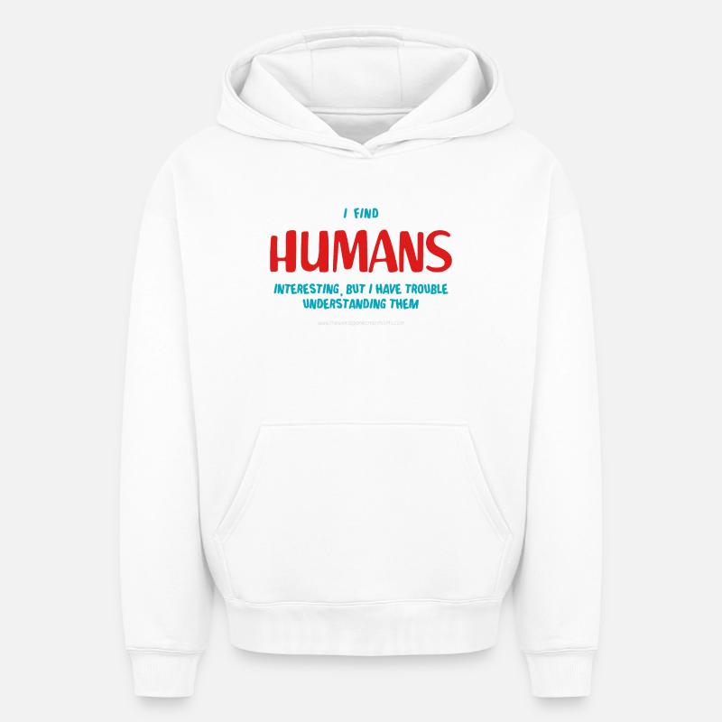 Hommes - Sweat à capuche unisexe oversize épais SPREAD - blanc