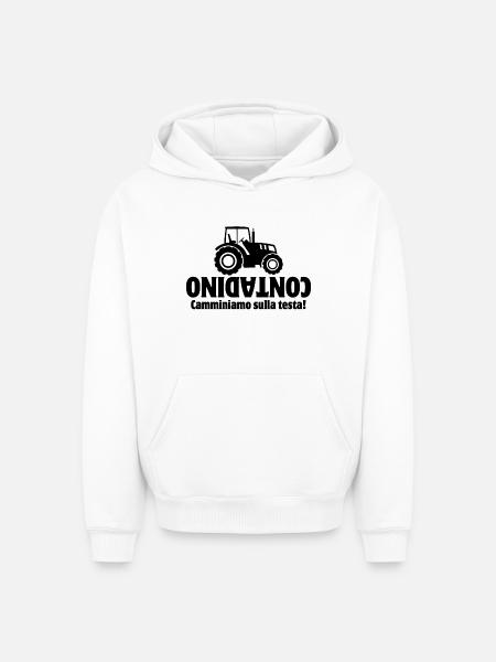 farmer, Italy, farmer - Oversized Heavyweight Unisex Hoodie - white