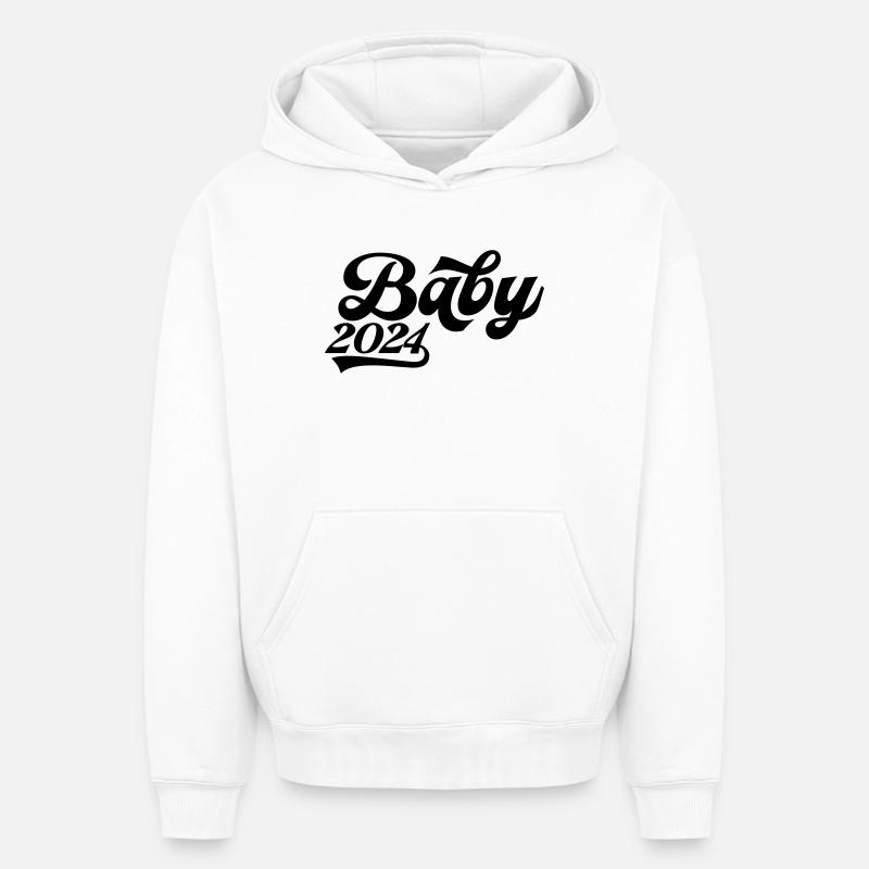 Bébé 2024 - Sweat à capuche unisexe oversize épais SPREAD - blanc