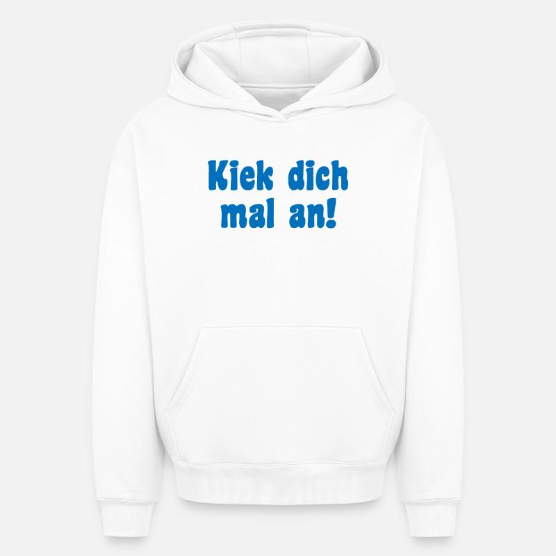 Modèle Dire Berlin - Sweat à capuche unisexe oversize épais SPREAD - blanc