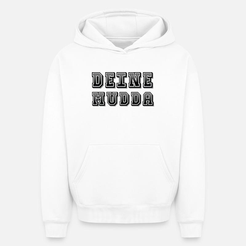 Votre Mudda - Sweat à capuche unisexe oversize épais SPREAD - blanc