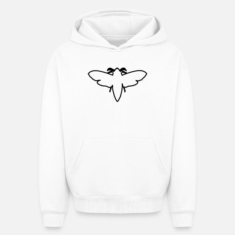 Papillon de nuit 2 - Sweat à capuche unisexe oversize épais SPREAD - blanc