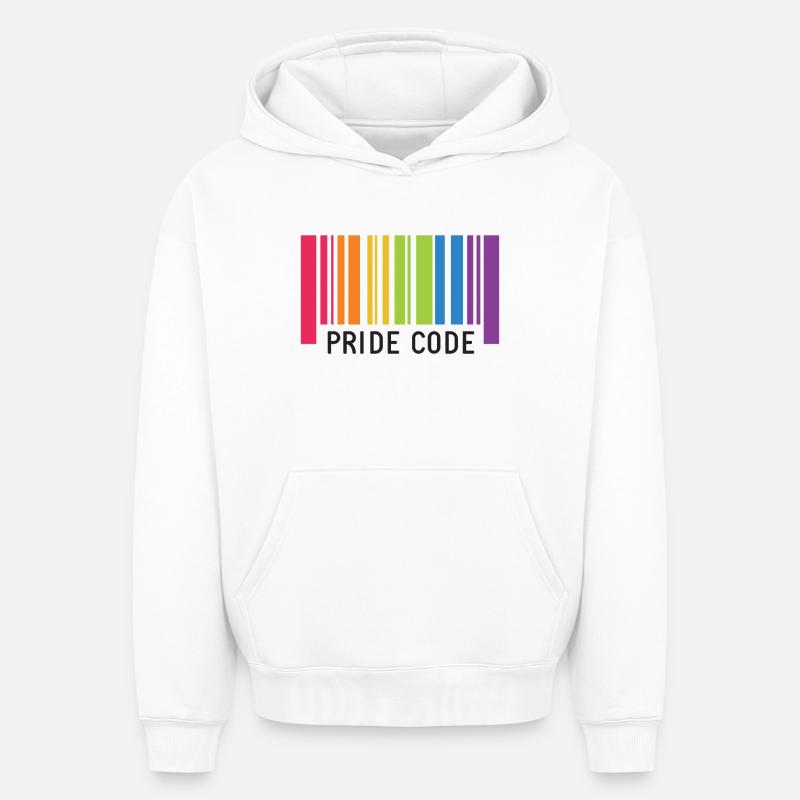 LGBT Pride Monat - Pride Code - Oversized Heavyweight Unisex Hoodie - Weiß