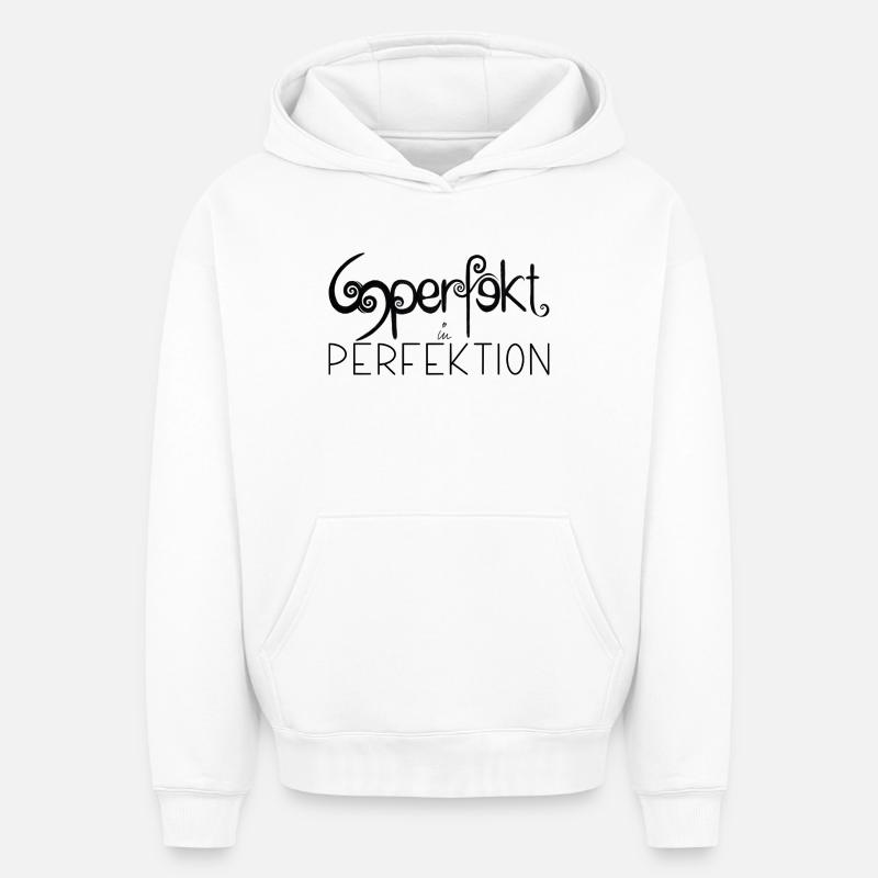 Statement - Oversized Heavyweight Unisex Hoodie - Weiß