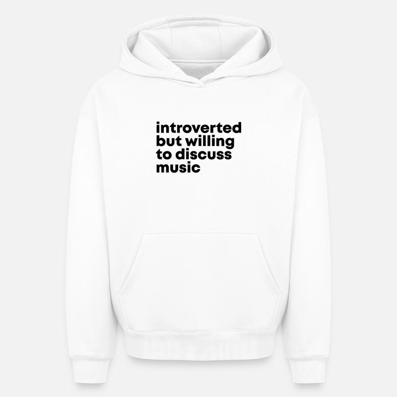 musique - Sweat à capuche unisexe oversize épais SPREAD - blanc