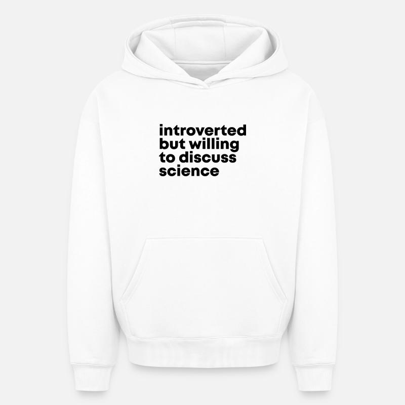science - Sweat à capuche unisexe oversize épais SPREAD - blanc