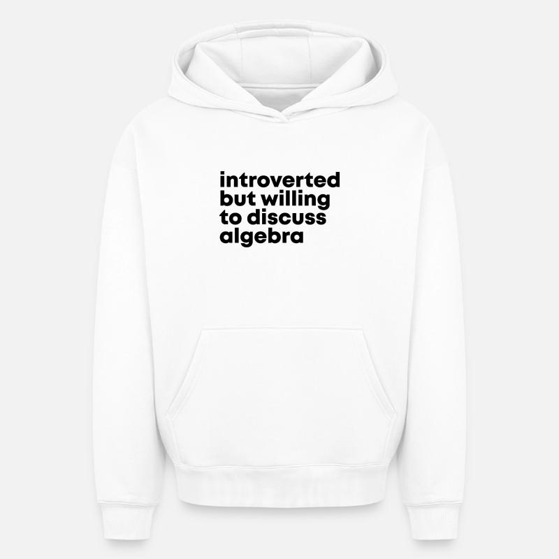 algèbre - Sweat à capuche unisexe oversize épais SPREAD - blanc