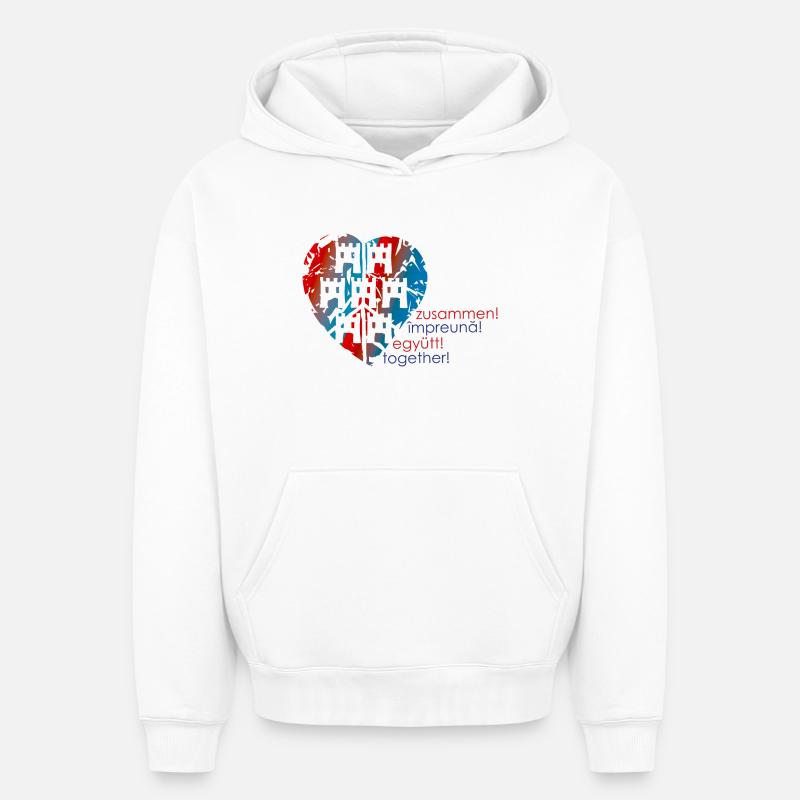 ensemble - Sweat à capuche unisexe oversize épais SPREAD - blanc