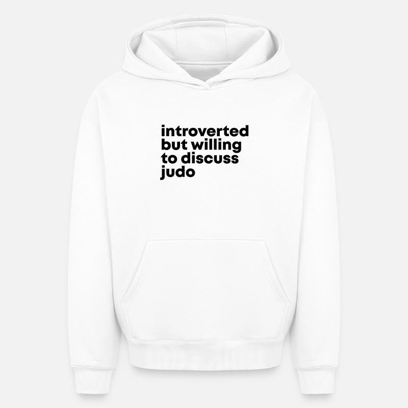 judo - Sweat à capuche unisexe oversize épais SPREAD - blanc