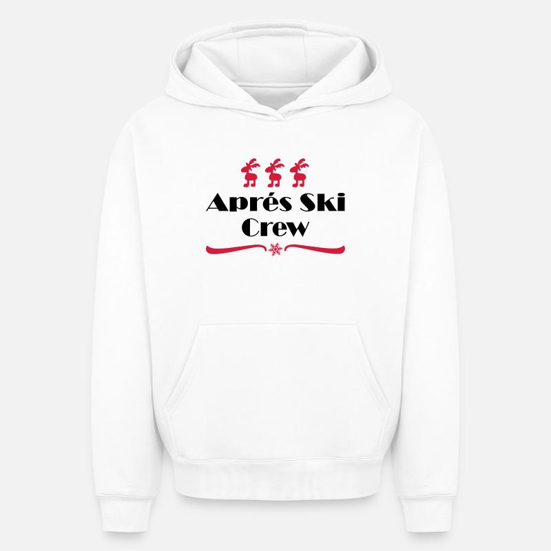 Après-ski - Sweat à capuche unisexe oversize épais SPREAD - blanc