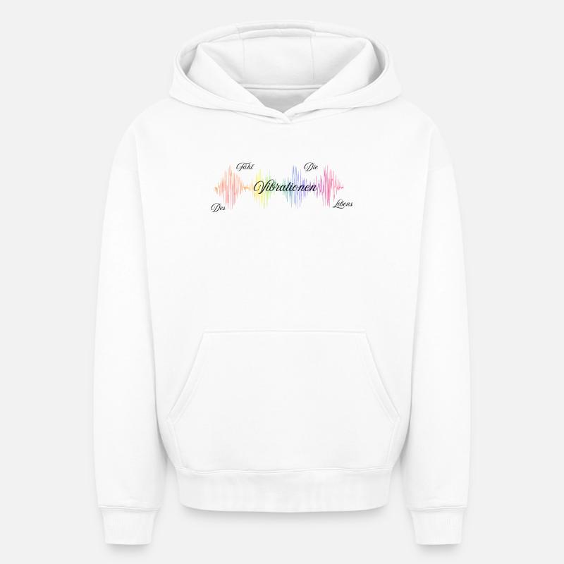 Vibration - Oversized Heavyweight Unisex Hoodie - Weiß