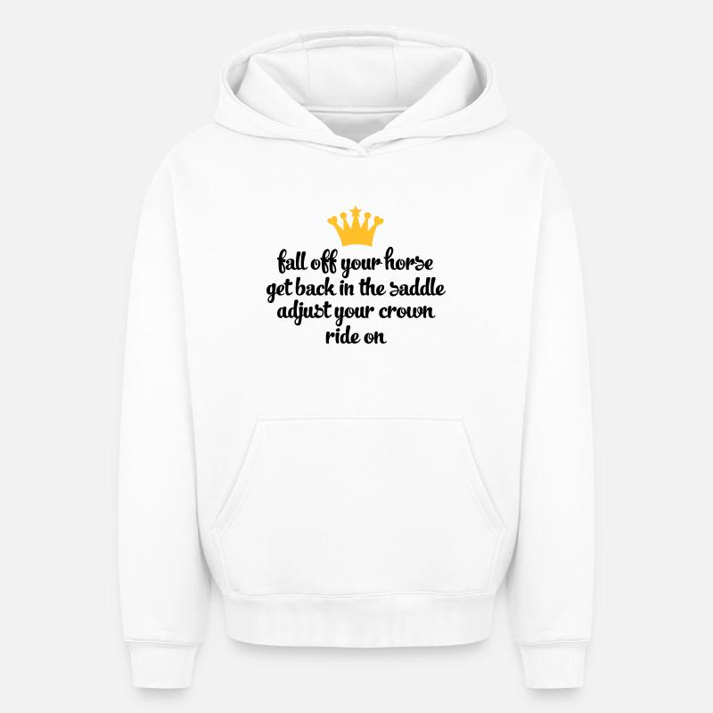 reiten - Oversized Heavyweight Unisex Hoodie - Weiß
