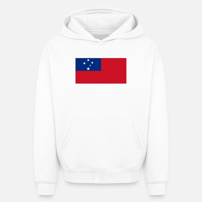 Samoa - Sweat à capuche unisexe oversize épais SPREAD - blanc
