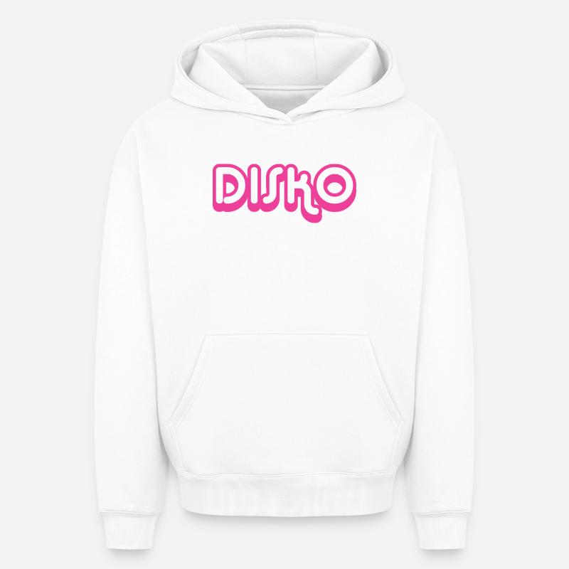 DISCO Nicki - Sweat à capuche unisexe oversize épais SPREAD - blanc