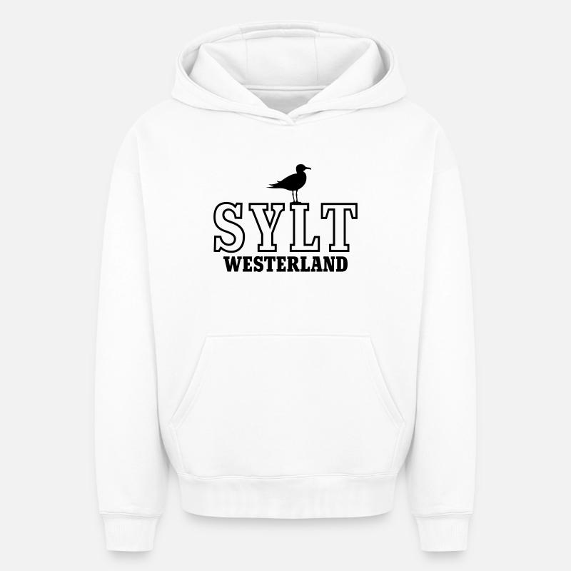 Sylt Westerland - Oversized Heavyweight Unisex Hoodie - Weiß