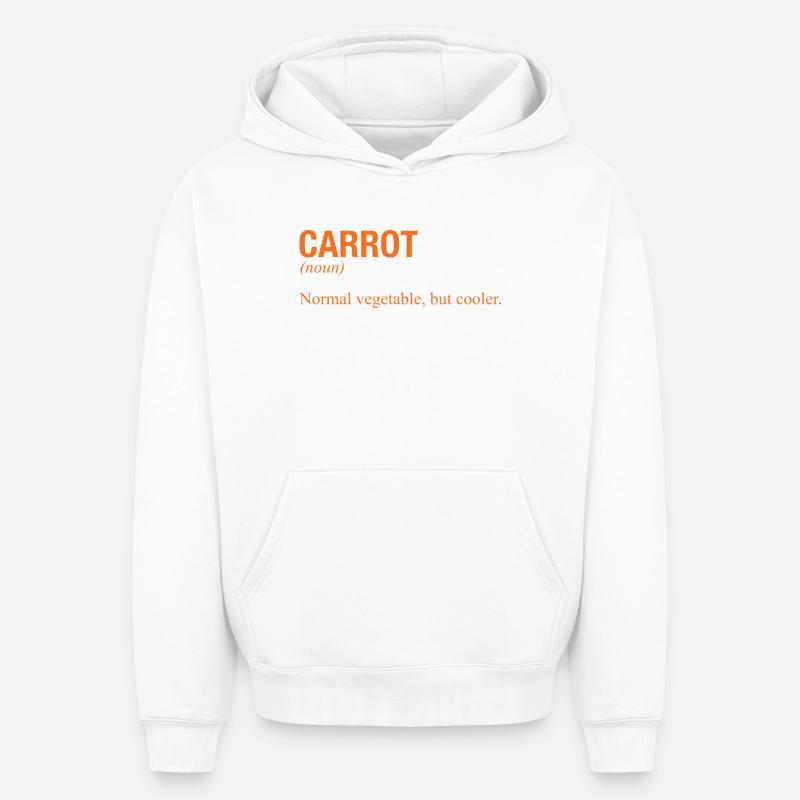 CAROTTE - Sweat à capuche unisexe oversize épais SPREAD - blanc