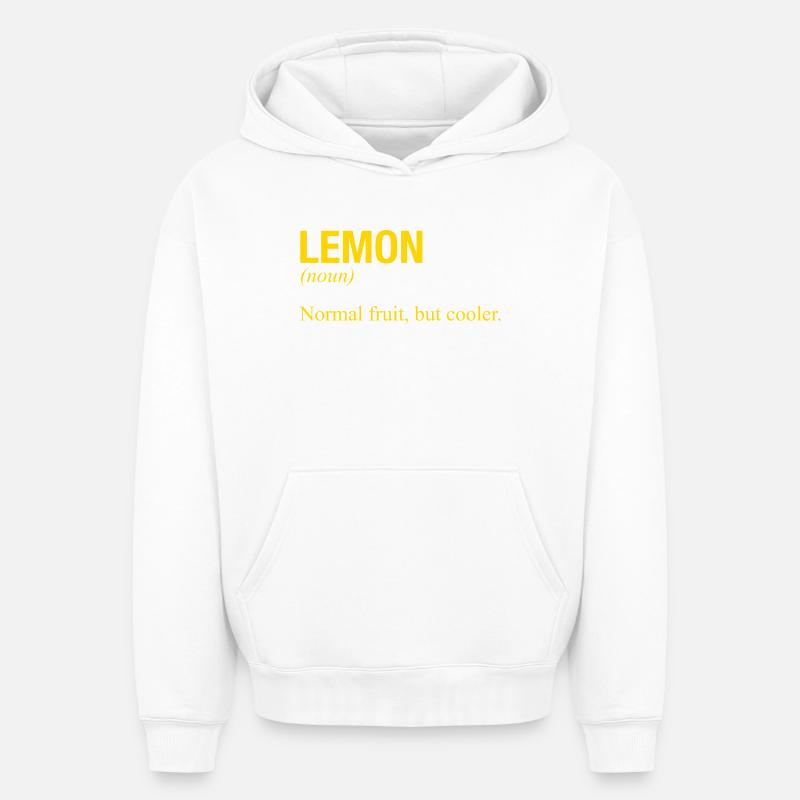 CITRON - Sweat à capuche unisexe oversize épais SPREAD - blanc