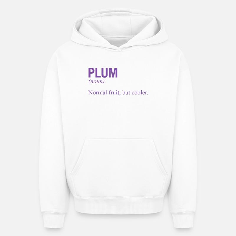 PRUNE - Sweat à capuche unisexe oversize épais SPREAD - blanc