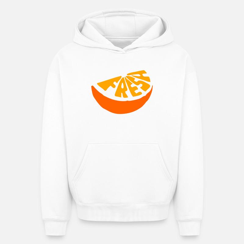 Fresh - Sweat à capuche unisexe oversize épais SPREAD - blanc