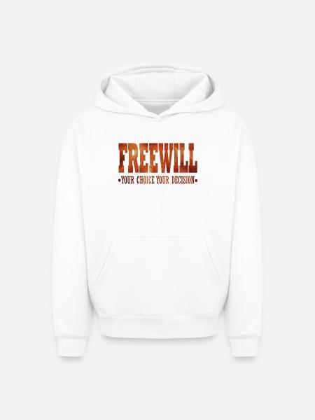FreeWill - Oversized Heavyweight Unisex Hoodie - white
