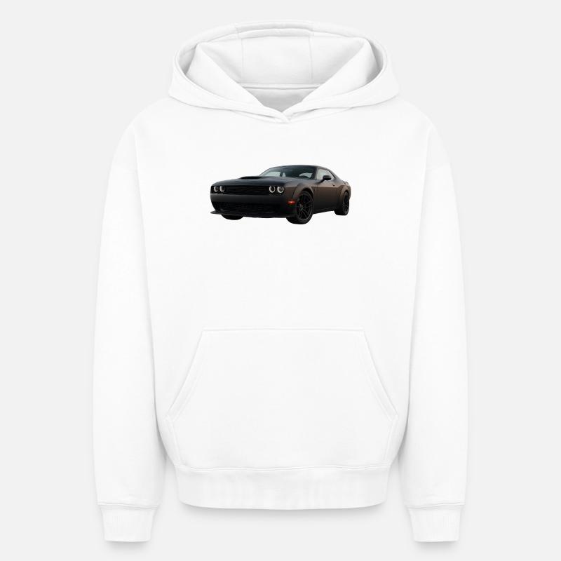 Challenger SRT - Sweat à capuche unisexe oversize épais SPREAD - blanc